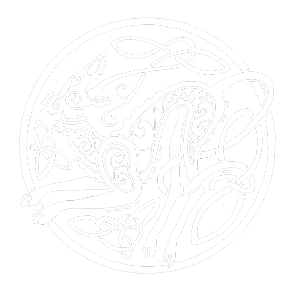 The Hounds of Cuchulain hound emblem on a transparent background